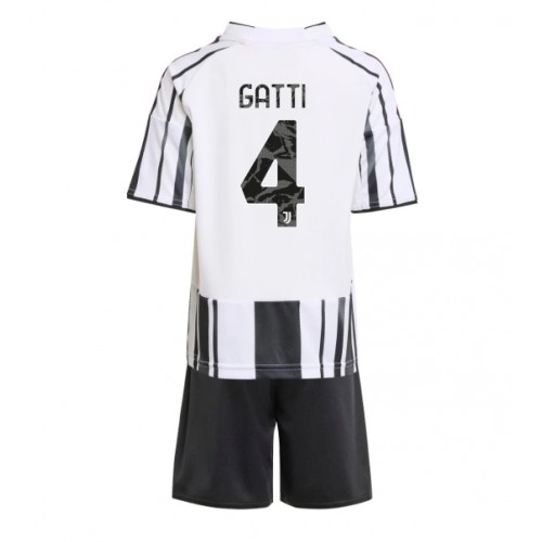 Juventus Federico Gatti #4 Prima Maglia Bambino 2025-26 Manica Corta (+ Pantaloni corti)